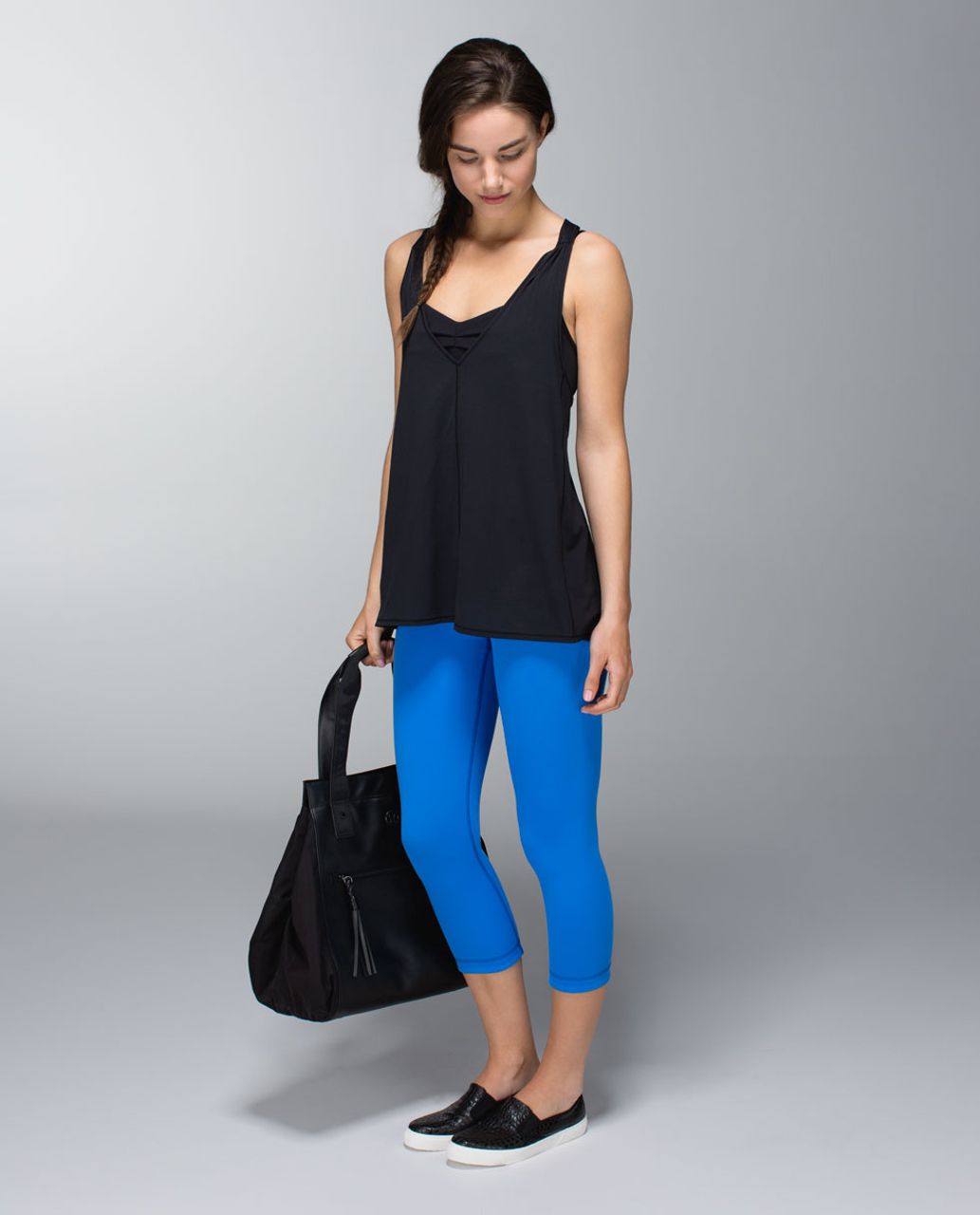 Lululemon Wunder Under Crop III (Reversible) - Hero Blue / Pipe