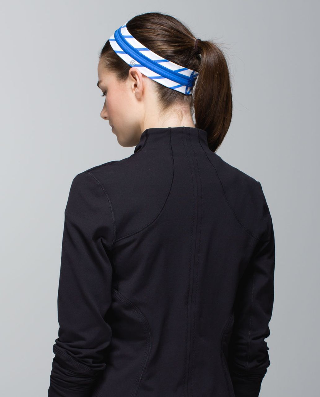 Lululemon Fly Away Tamer Headband *Quilt - Deauville Stripe Pipe Dream Blue White / Pipe Dream Blue