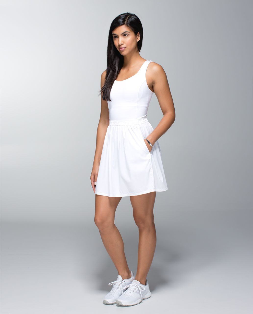 lululemon athletica Scoop-neck Pleated Tennis Dress in White