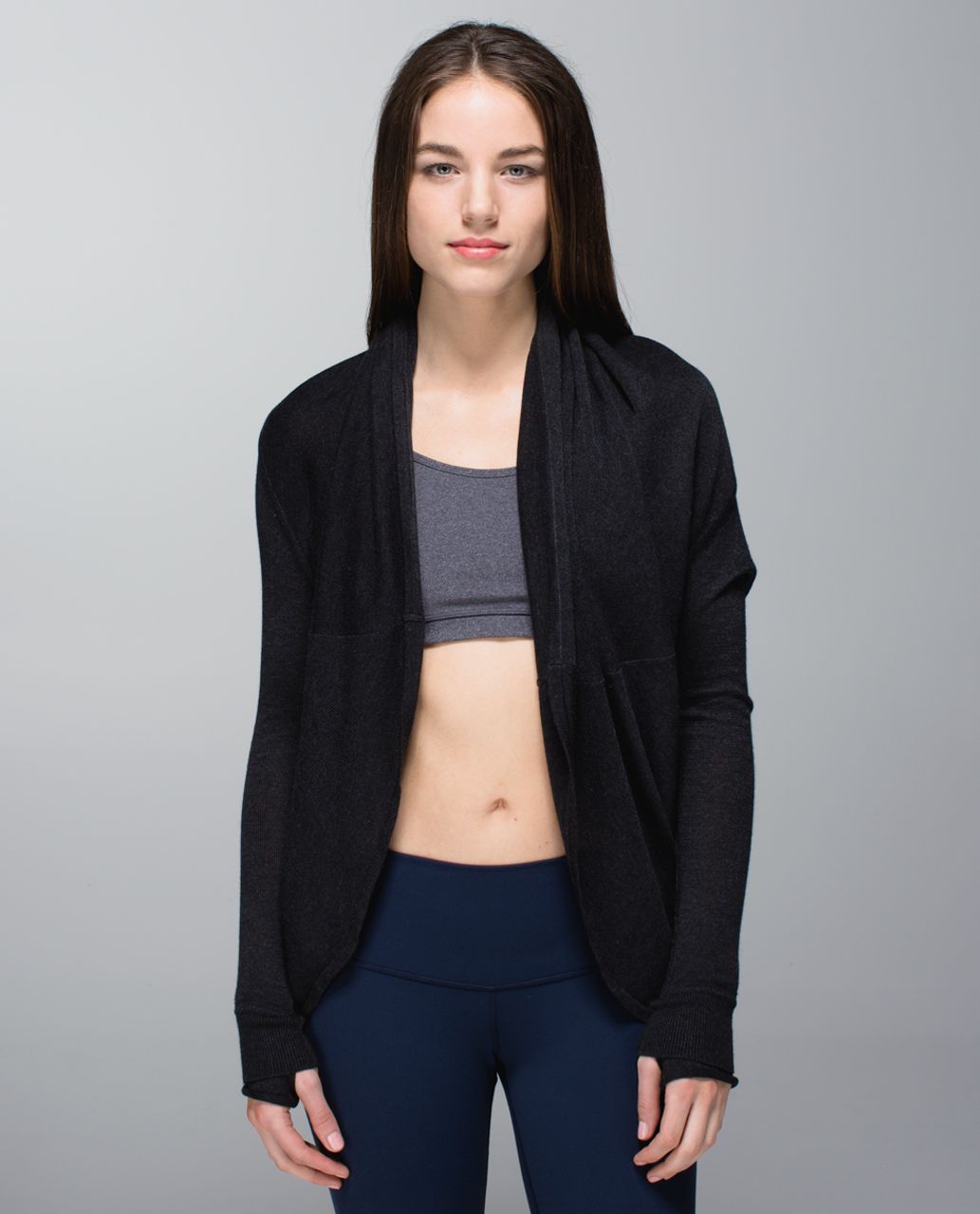 Lululemon Twist & Wrap - Heathered Black - lulu fanatics