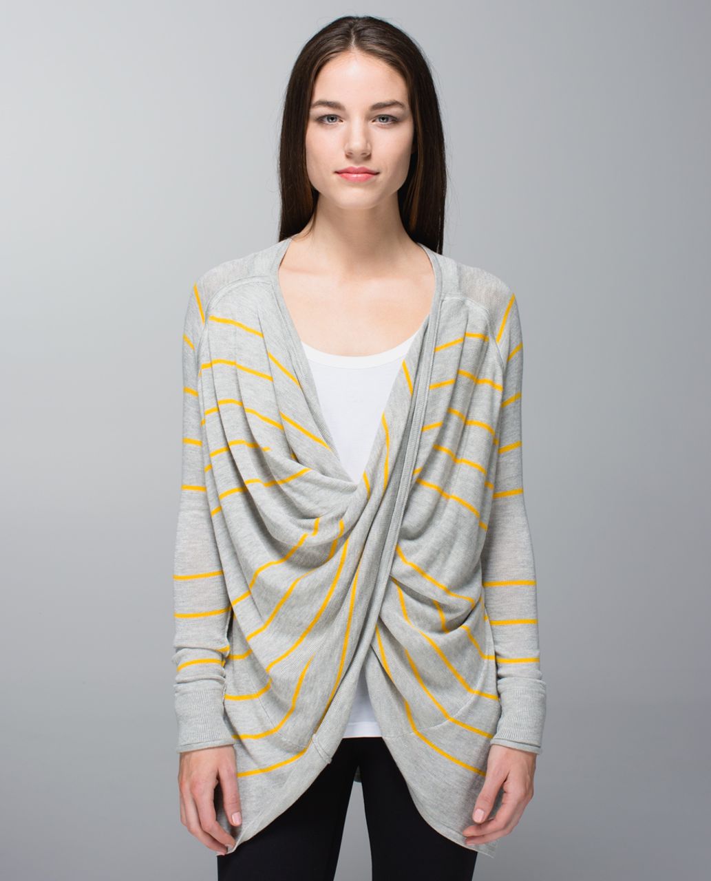 Lululemon Twist & Wrap - Pop Stripe Heathered Light Grey / Bananarama / Heathered Light Grey