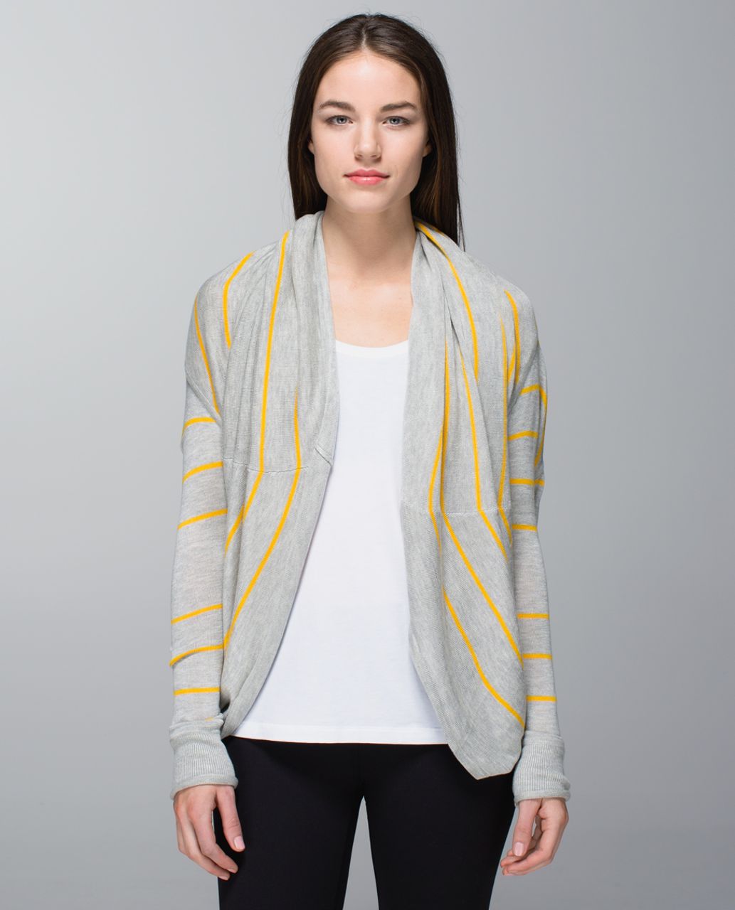 Lululemon Twist & Wrap - Pop Stripe Heathered Light Grey / Bananarama / Heathered Light Grey