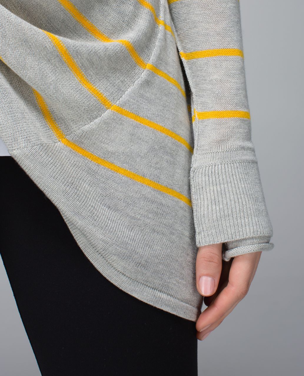 lululemon athletica, Sweaters, Lululemon Twist Wrappop Stripe Heathered  Light Grey Bananarama Heathered Grey