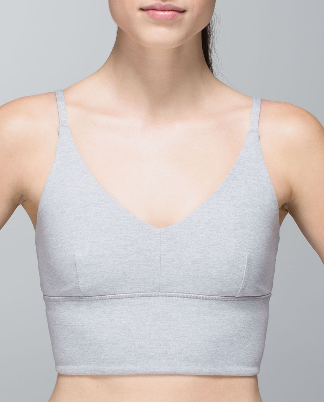 Lululemon Solo Bra *Luon - Heathered Medium Grey / Silver Spoon