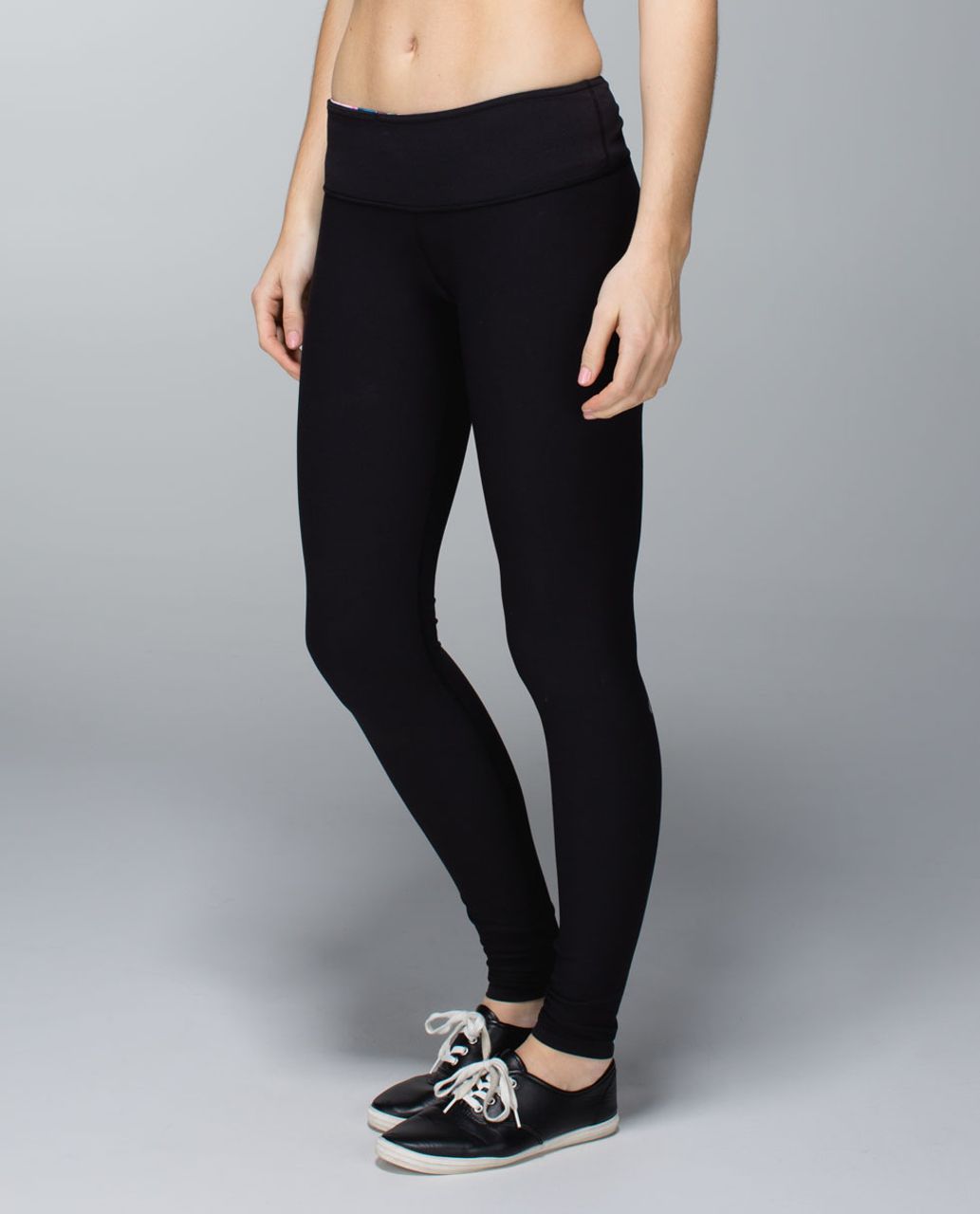 Lululemon Wunder Under Pant *Full-On Luon - Black / Secret Garden