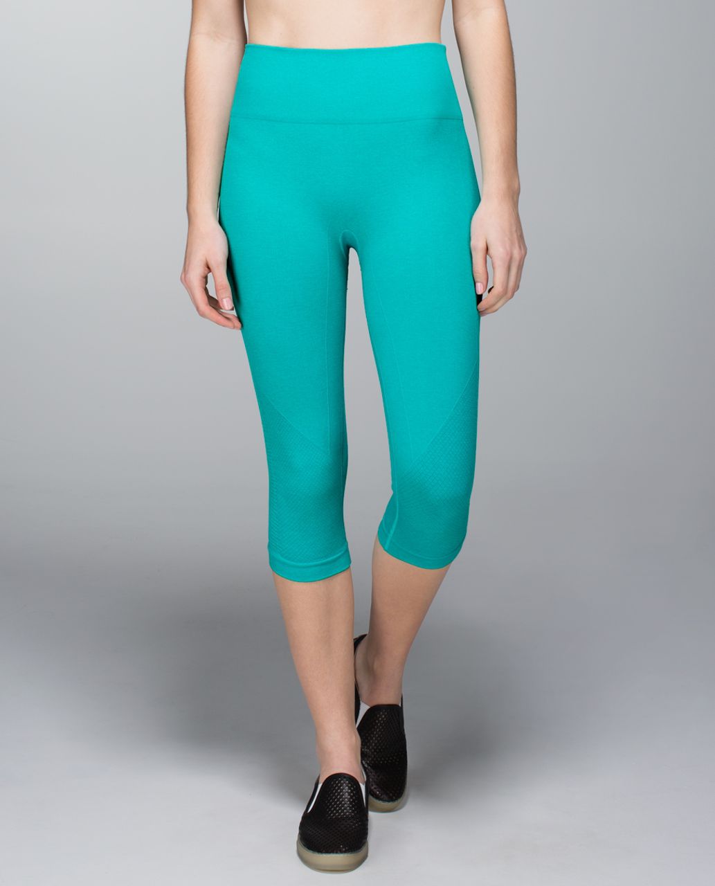 Lululemon In The Flow Crop II - Heathered Cosmic Teal - lulu fanatics