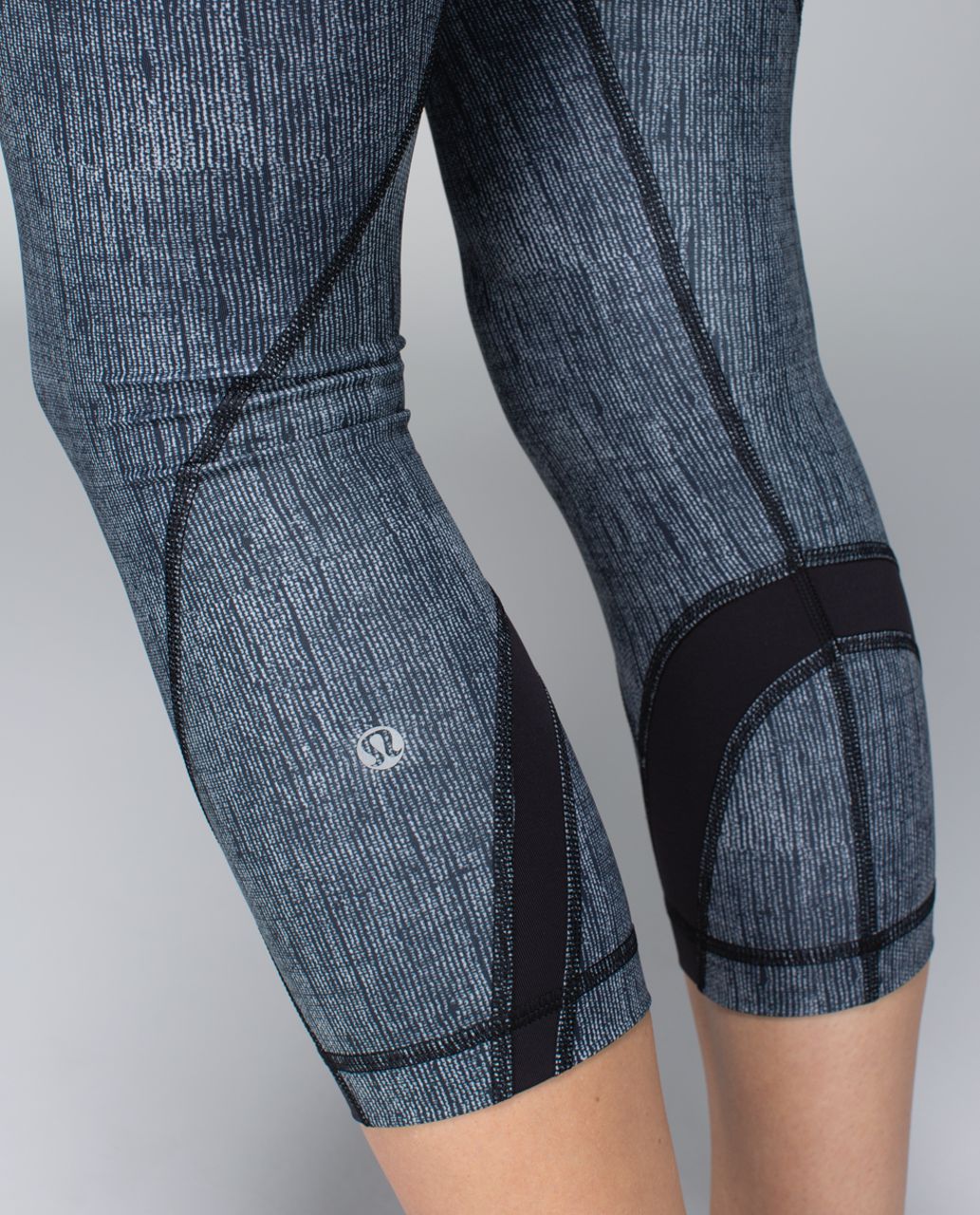 Lululemon Run:  Inspire Crop II *All Luxtreme - Burlap Texture Black Dune / Black