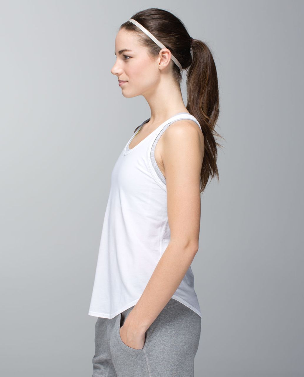 Lululemon Skinniest Satin Pirouette Headband - Cashew