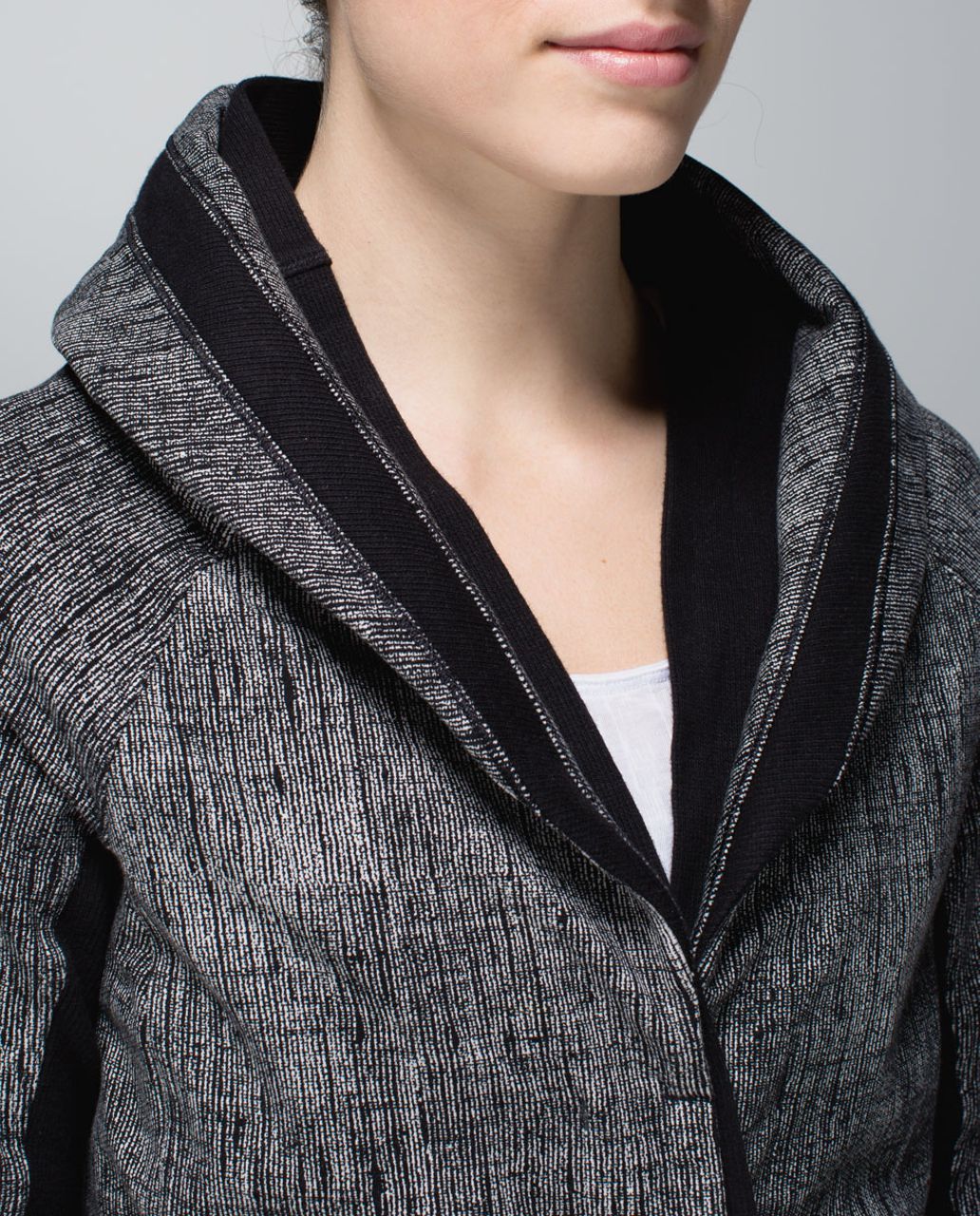 Lululemon To Class Jacket - Burlap Texture Black Dune / Black