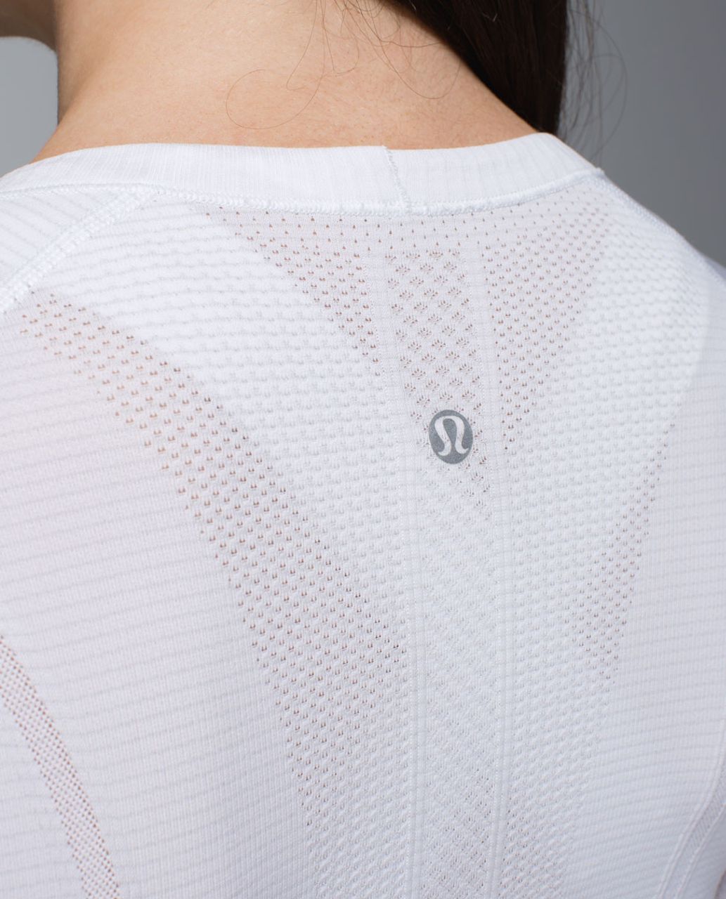 Lululemon Run:  Swiftly Tech Long Sleeve Scoop - Heathered White