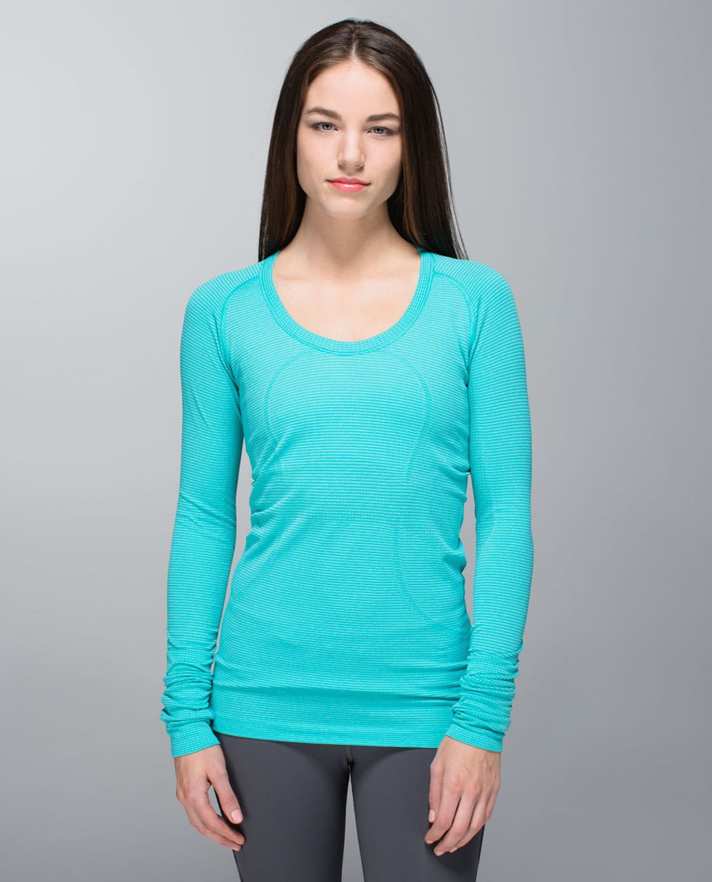 Lululemon Run: Swiftly Tech Long Sleeve Scoop - Heathered Blue Tropics - lulu  fanatics