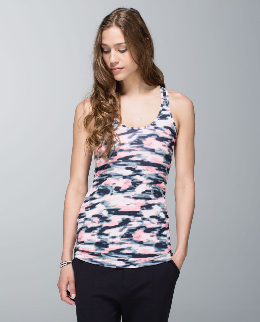 Lululemon Cool Racerback - Wamo Camo Barely Pink - lulu fanatics