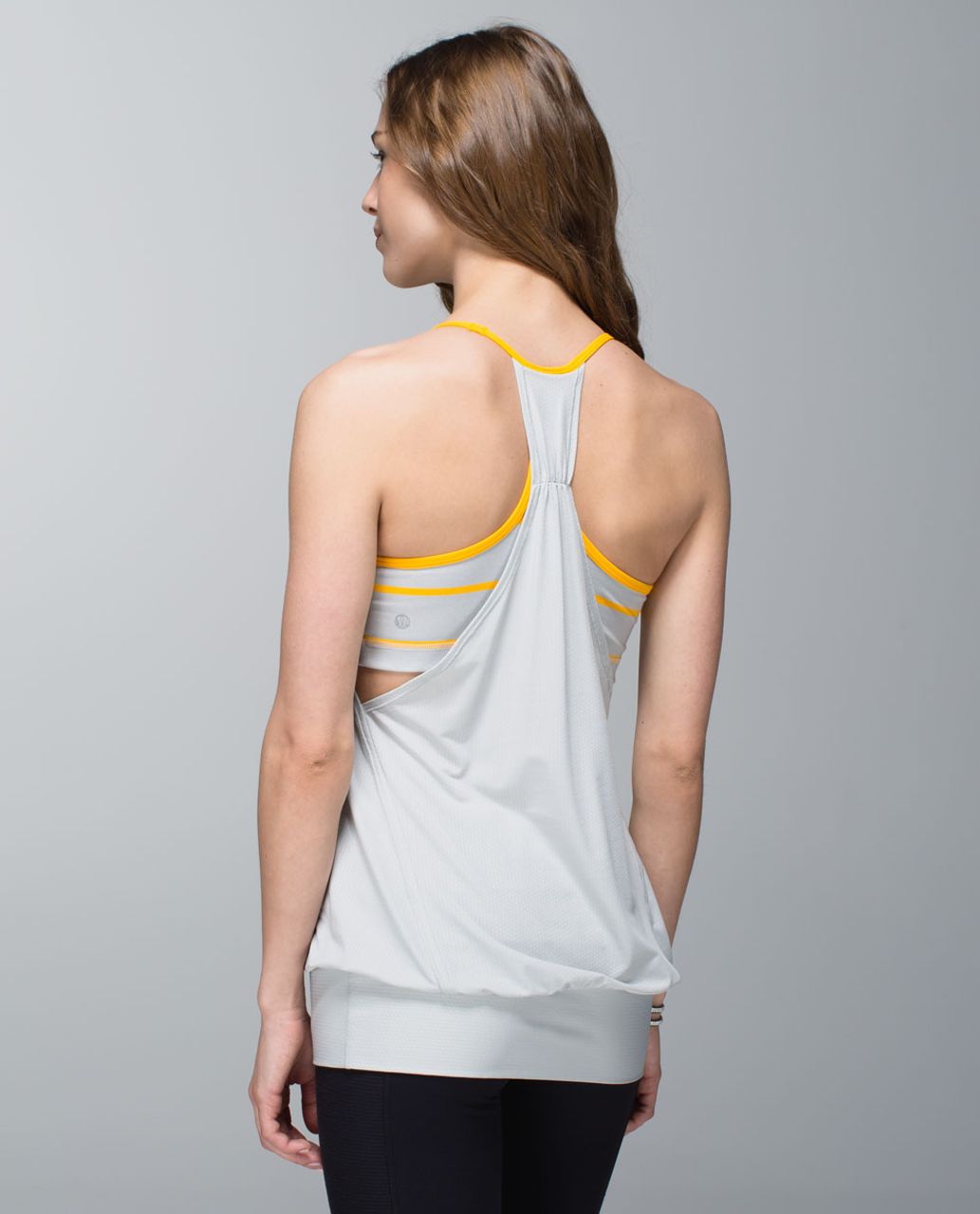 Lululemon No Limits Tank - Silver Spoon / Pop Stripe Heathered Light Grey