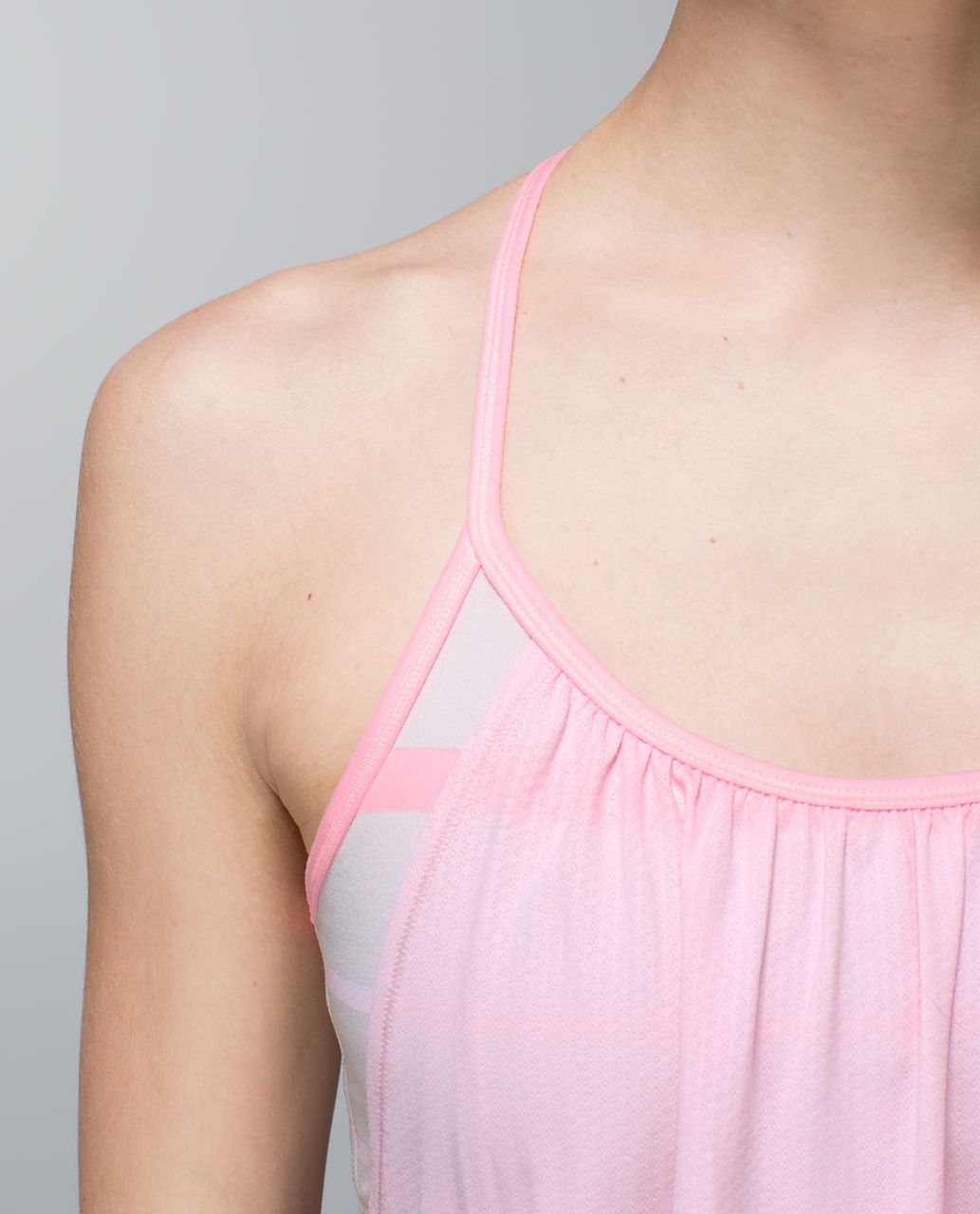 Lululemon No Limits Tank - Barely Pink / Pop Stripe Heathered Dune / Bleached Coral