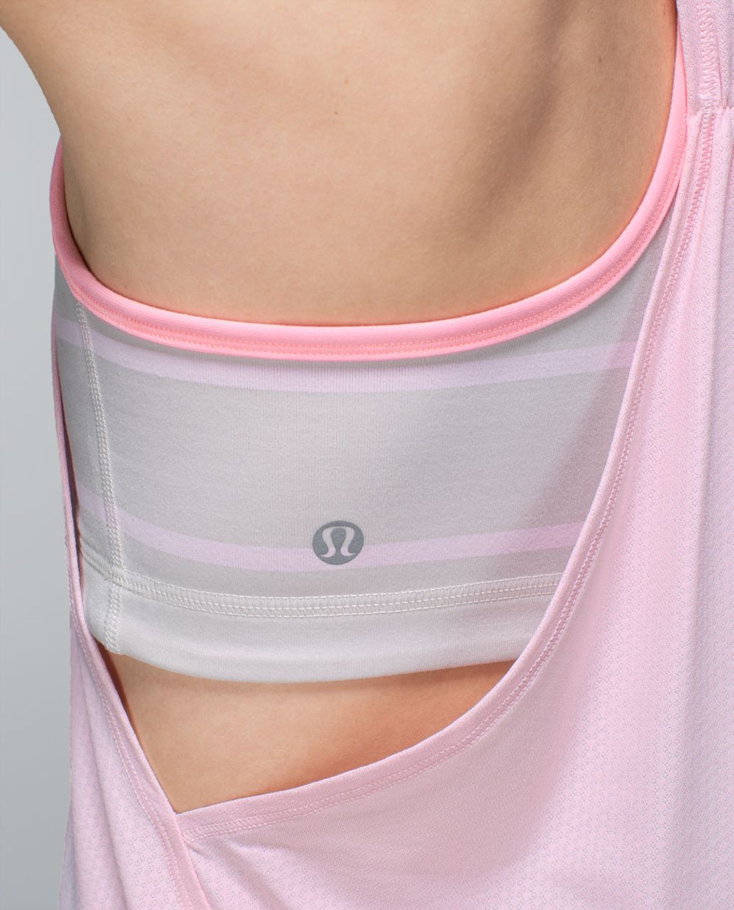 Lululemon No Limits Tank - Barely Pink / Pop Stripe Heathered Dune / Bleached Coral