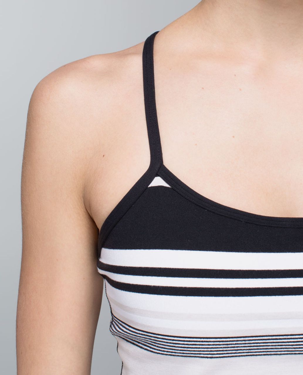 Lululemon Power Y Tank *Luon - Groovy Stripe Static Wave Dune / Black