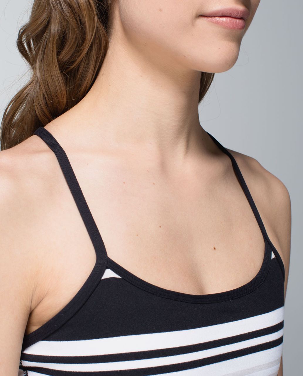 Lululemon Power Y Tank *Luon - Groovy Stripe Static Wave Dune / Black