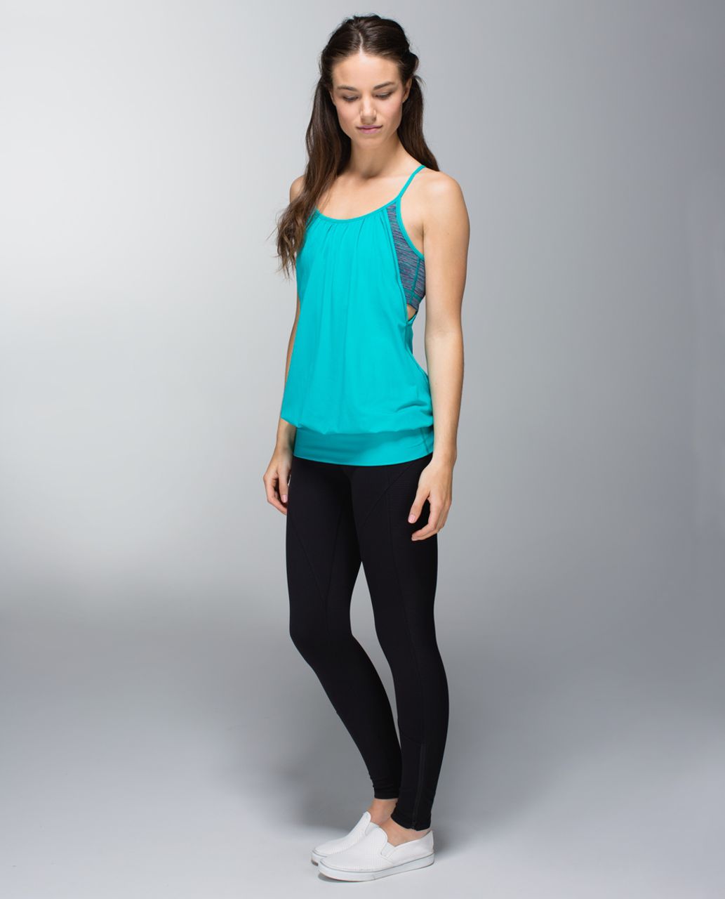 Lululemon No Limits Tank - Blue Tropics / Wee Are From Space Blue Tropics