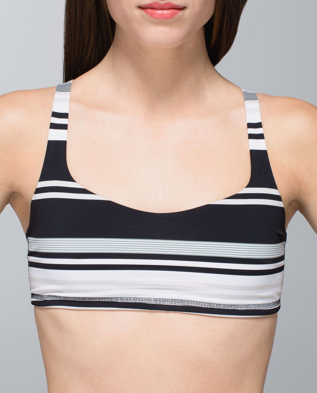 Lululemon Free To Be Bra - Groovy Stripe Dune / Dune / White