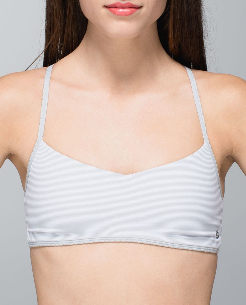 Lululemon Hot Spell Bra - Wee Stripe White Silver Spoon / Silver Spoon