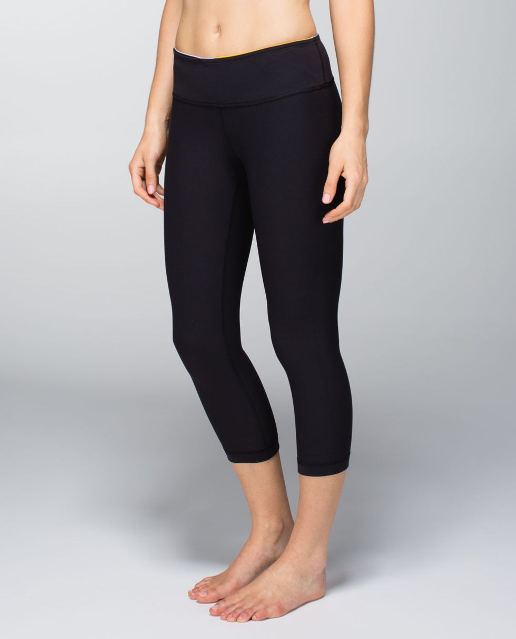 Lululemon Wunder Under Crop *Full-On Luon - Black / Su14 Quilt 6