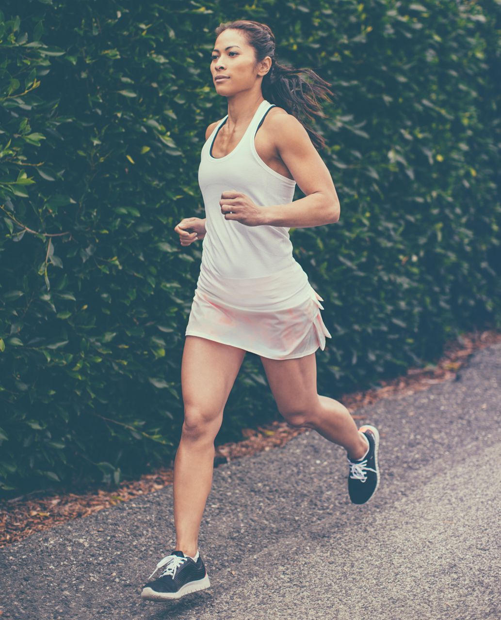 Lululemon Run:  Pace Setter Skirt *2-way Stretch (Regular) - Spray Dye Barely Pink Bleached Coral / Bleached Coral