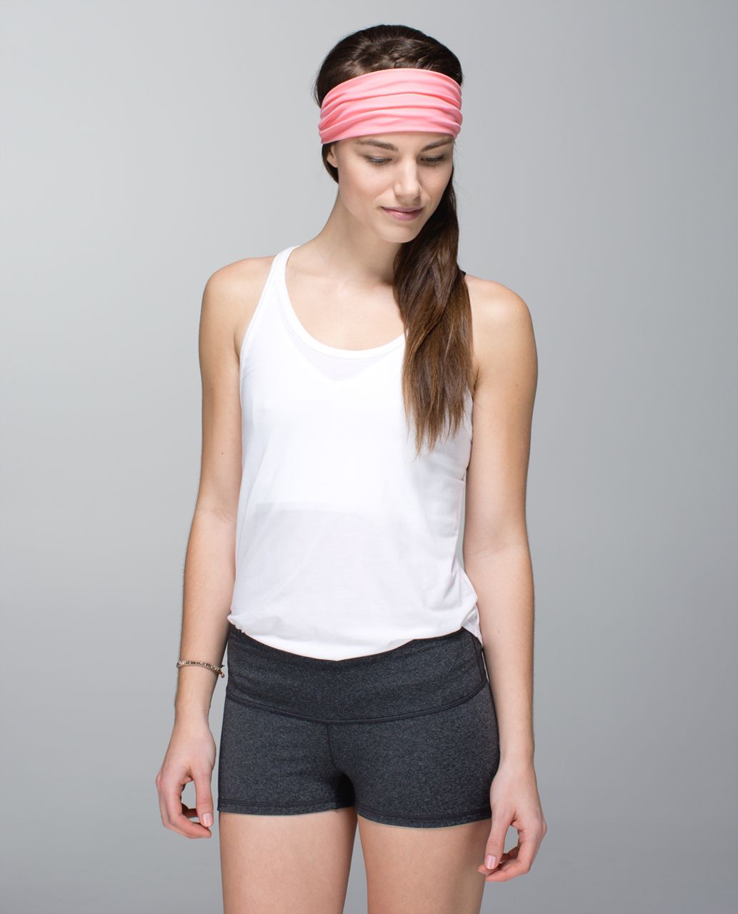 Lululemon Bang Buster Headband *Reversible - Pop Stripe Heathered Dune / Bleached Coral