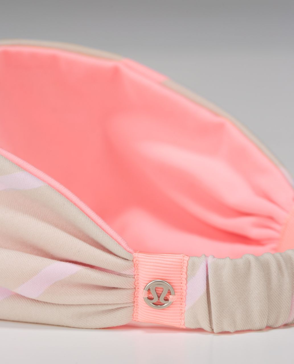 Lululemon Bang Buster Headband *Reversible - Pop Stripe Heathered Dune / Bleached Coral