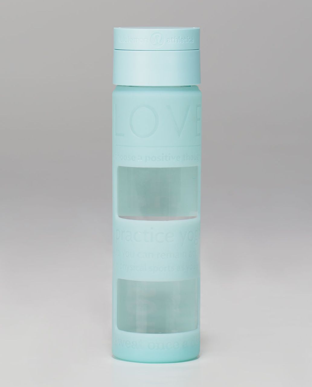 Lululemon Pure Focus Glass Waterbottle - Clear Mint - lulu fanatics