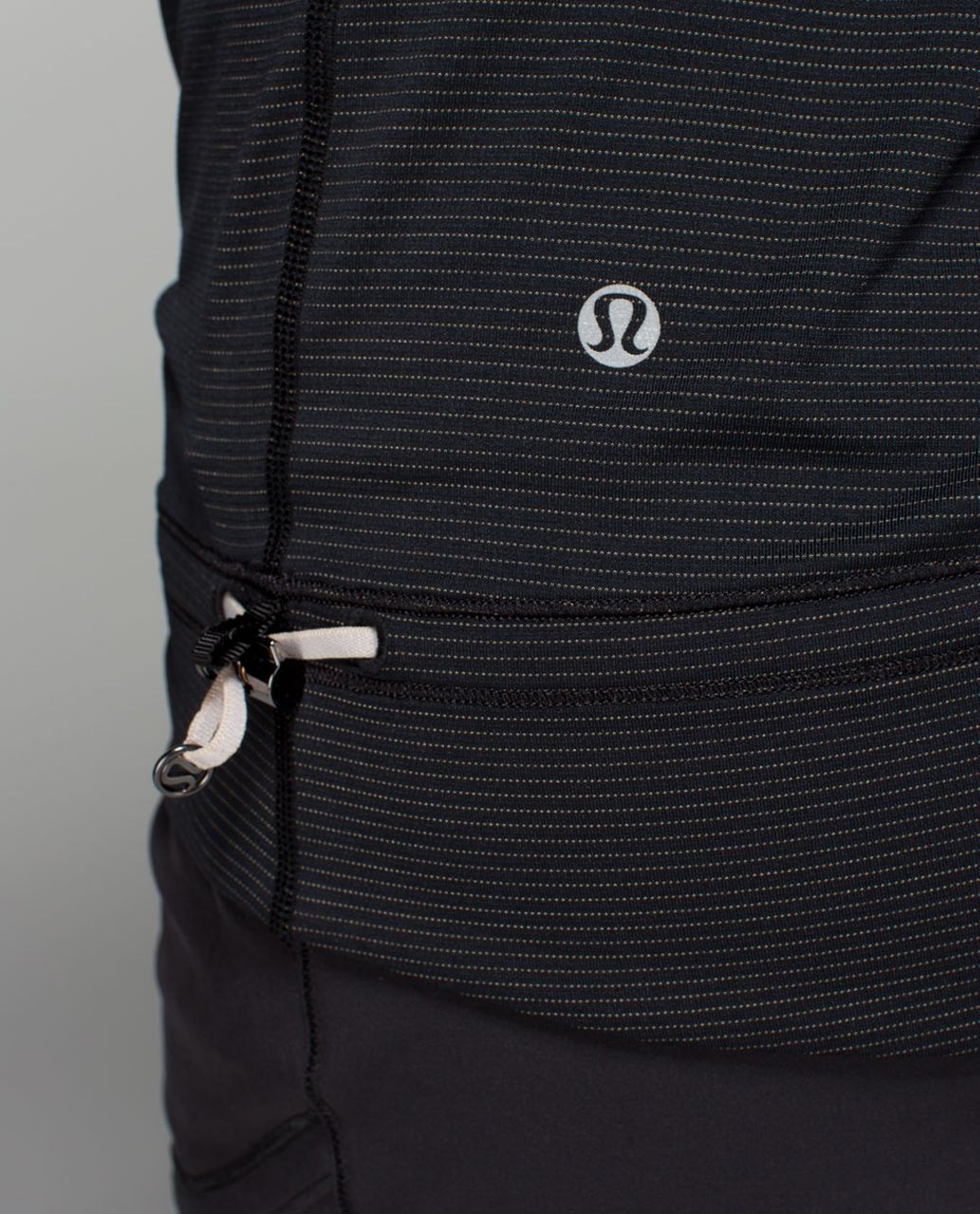 Lululemon Rest Less Tank - Black / Burlap Texture Black Dune / Apex Stripe Black Dune