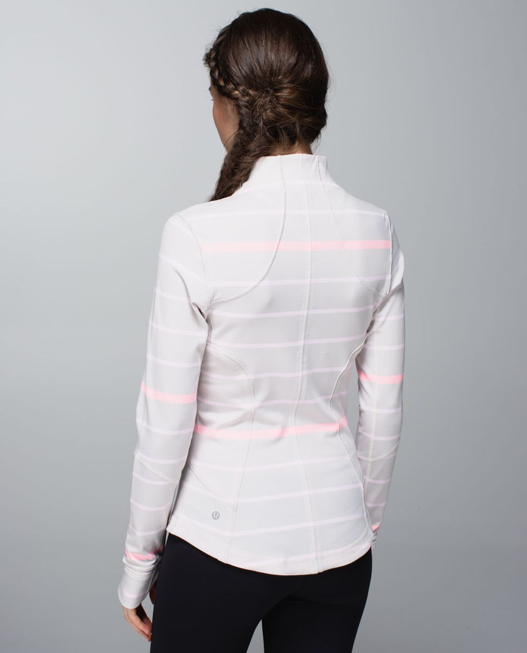 Lululemon Forme Jacket *Cuffins - Pop Stripe Heathered Dune / Barely Pink