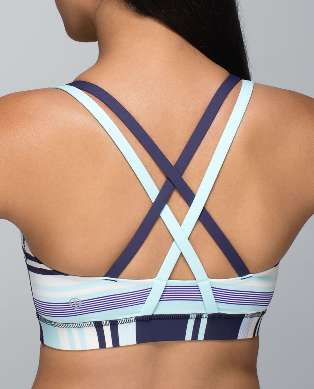 Lululemon Energy Bra - Groovy Stripe Cadet Blue / Aquamarine / Cadet Blue