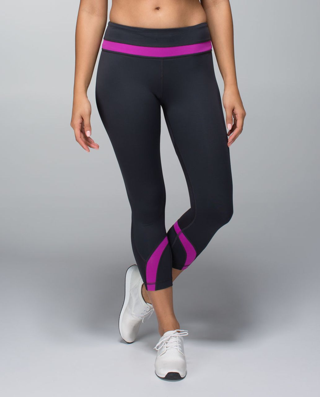 Lululemon Run:  Inspire Crop II - Deep Coal / Ultra Violet