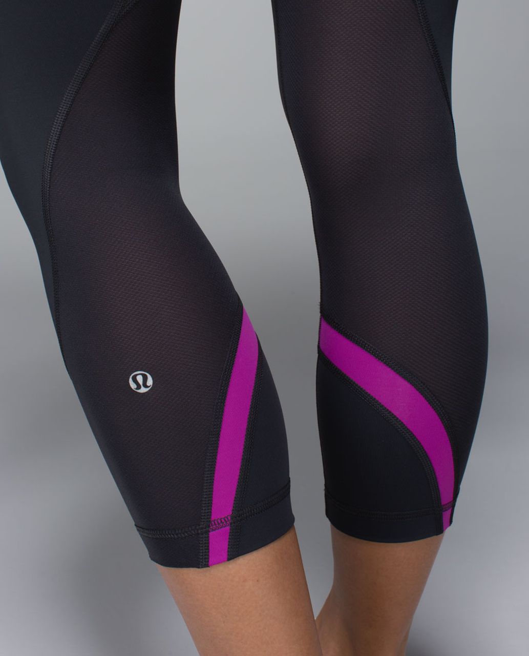 Lululemon Run:  Inspire Crop II - Deep Coal / Ultra Violet