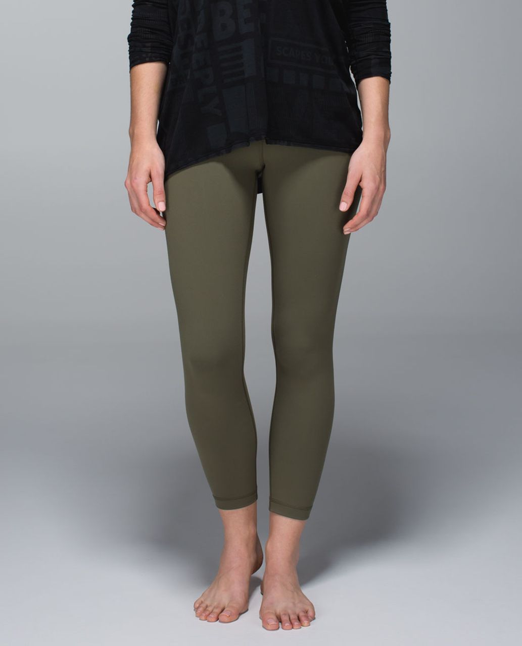 Lululemon High Times Crop - Fatigue Green