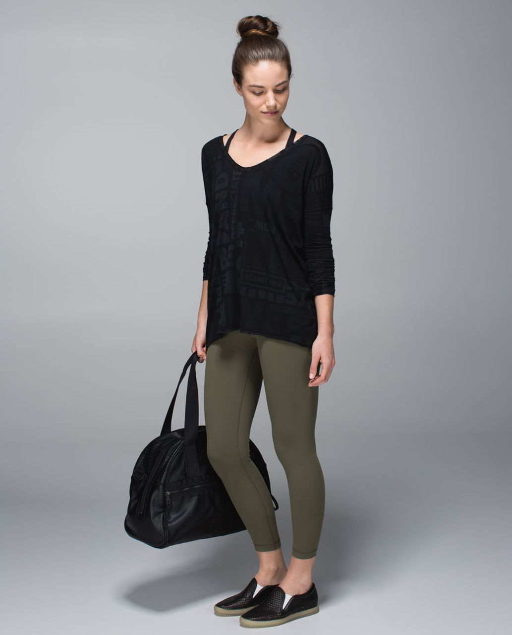 Lululemon High Times Crop - Fatigue Green