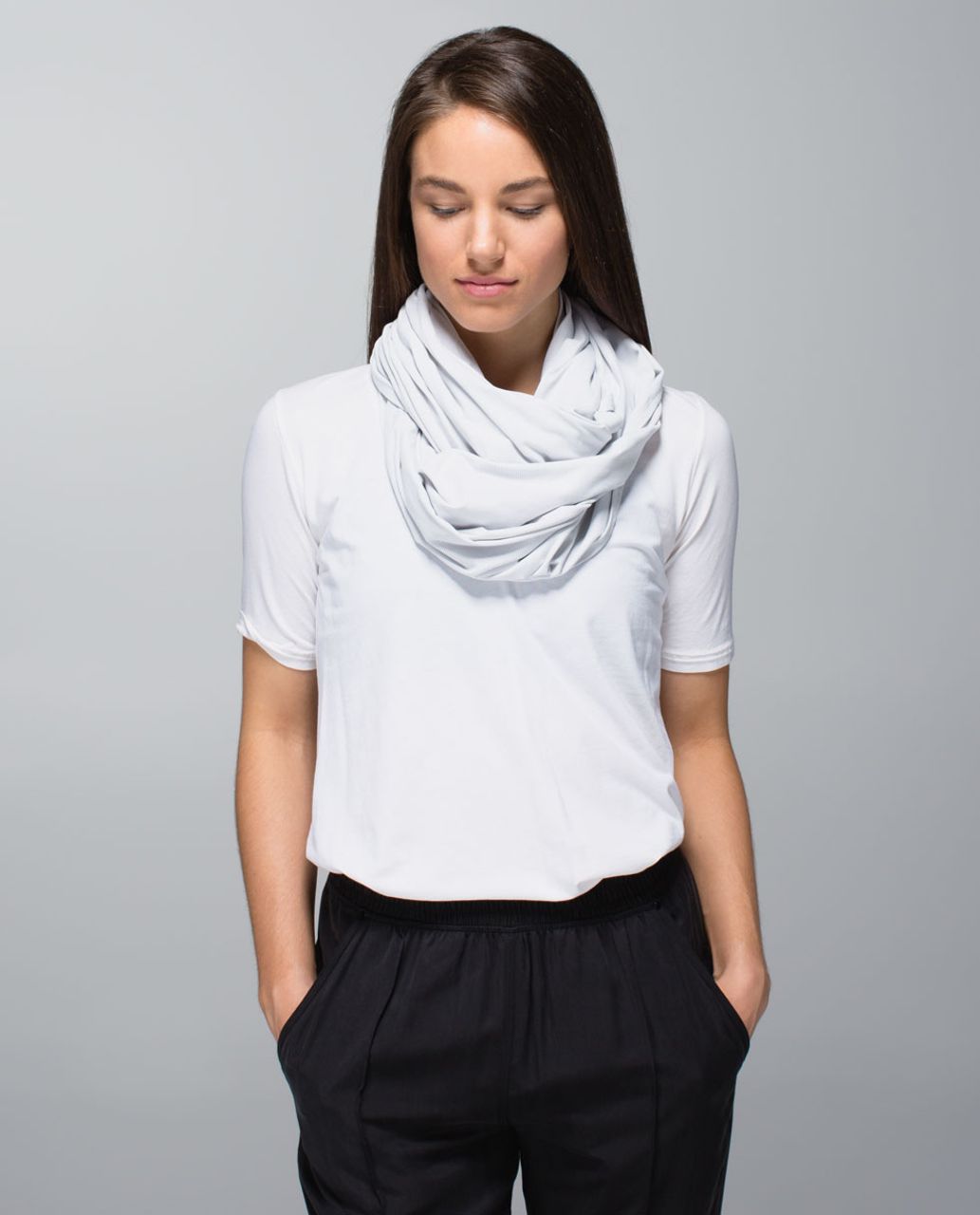 Lululemon Vinyasa Scarf - Wee Stripe White Silver Spoon