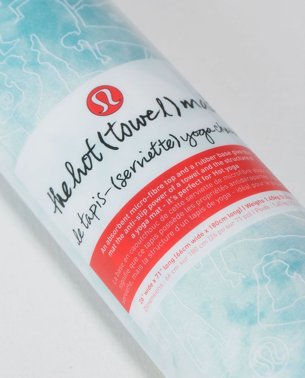 Lululemon The Hot (Towel) Mat - Giant Spray Dye Blue Tropics / Deep Coal