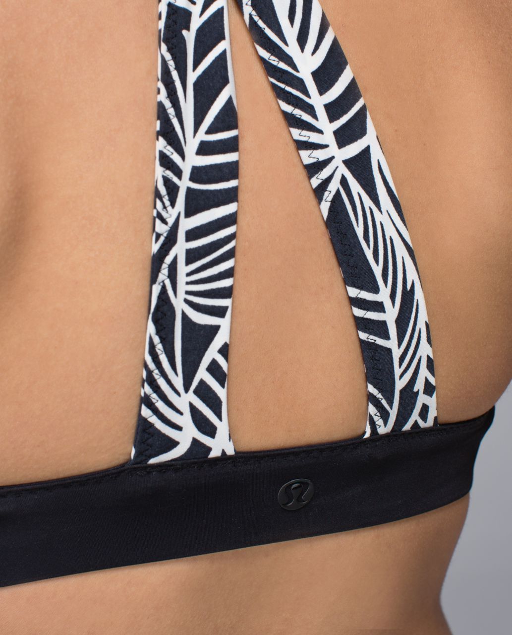 Lululemon Shanti Surf Cross Back Top - Pretty Palm Black Angel Wing / Black