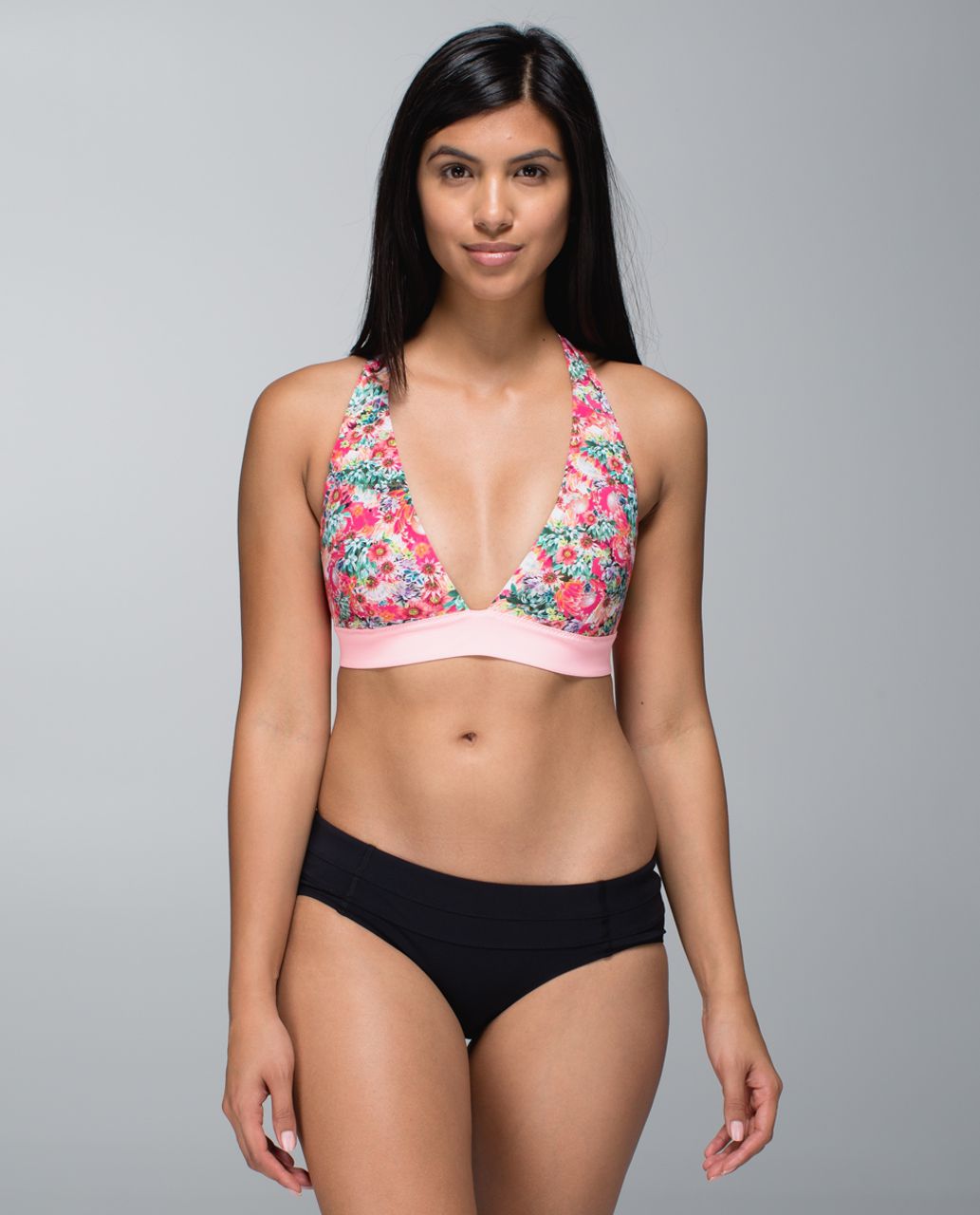 Lululemon Shanti Surf Cross Back Top - Flowabunga Mini Multi / Bleached Coral