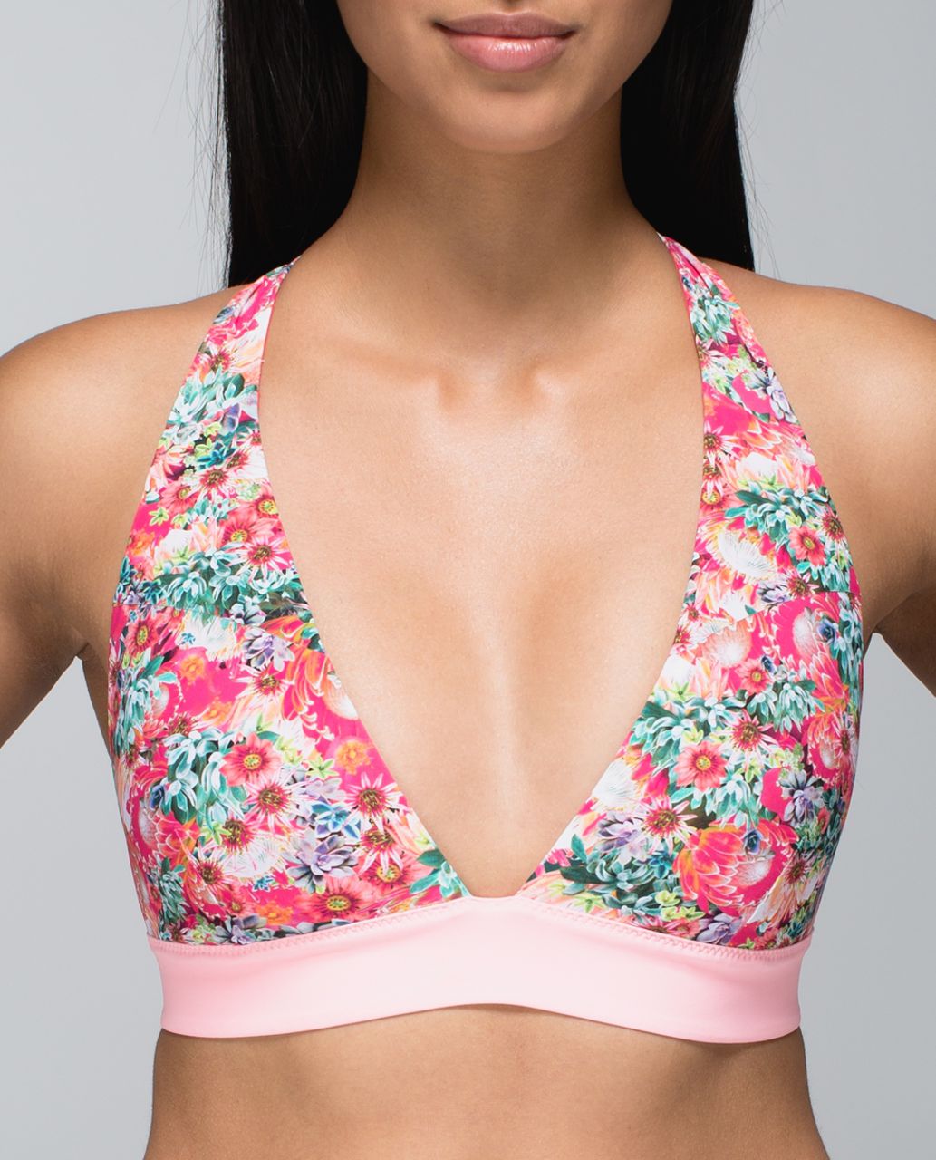 Lululemon Shanti Surf Cross Back Top - Flowabunga Mini Multi / Bleached Coral