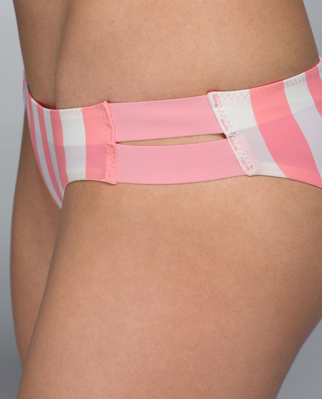 Lululemon Shanti Surf Bikini - Small Steep Stripe Printed Bleached Coral / Bleached Coral