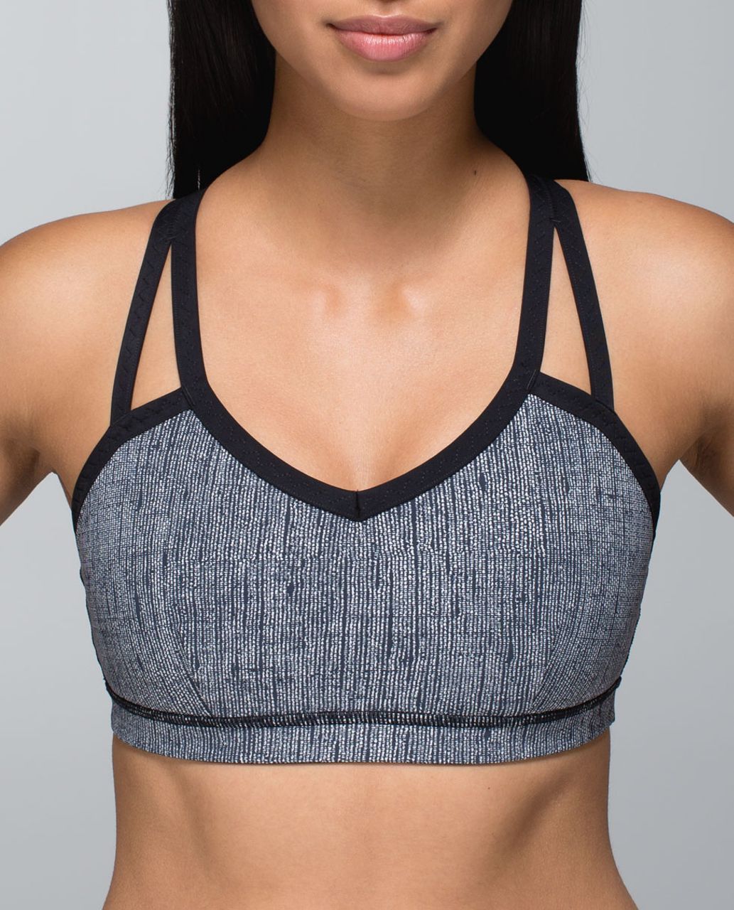 Lululemon Water Bound Bra - Burlap Texture Black Dune / Black