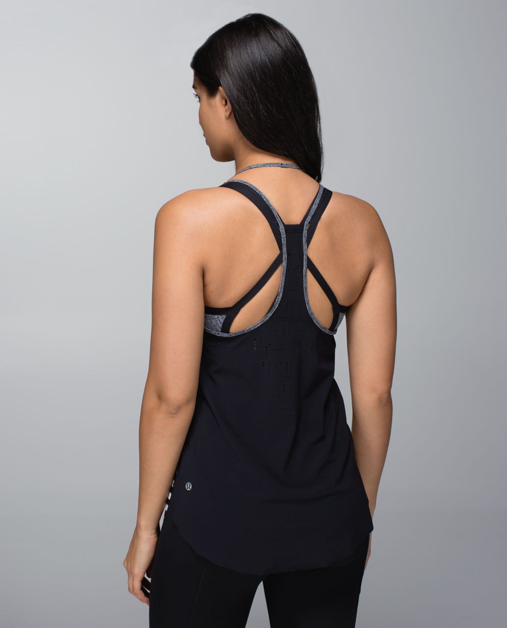 Lululemon Water Bound Singlet - Apex Stripe Printed Black Dune / Black / Burlap Texture Black Dune