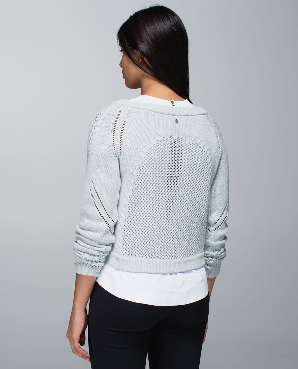 Lululemon Be Present Pullover - White / Barely Pink / Aquamarine / Silver Spoon