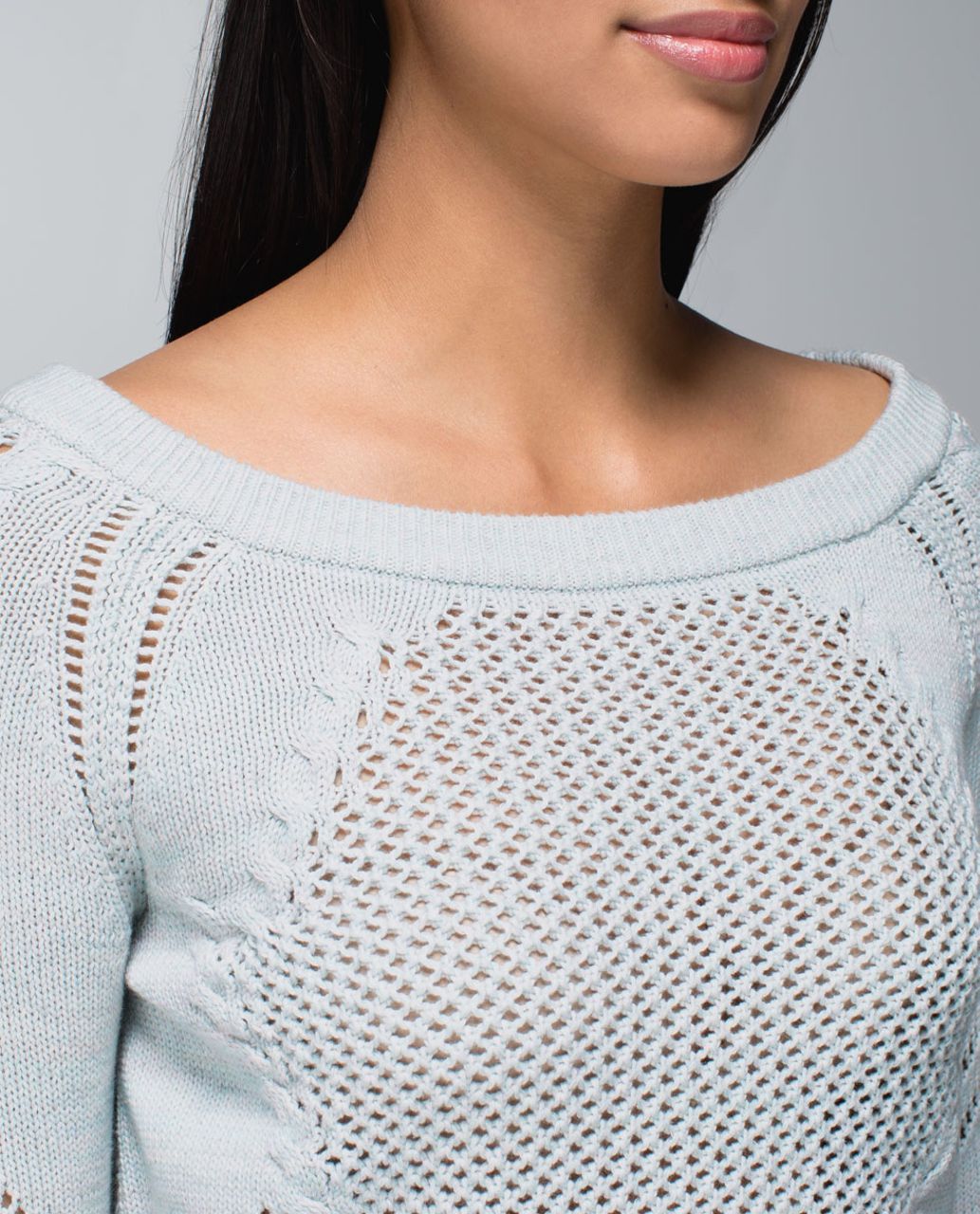 Lululemon Be Present Pullover - White / Barely Pink / Aquamarine / Silver Spoon