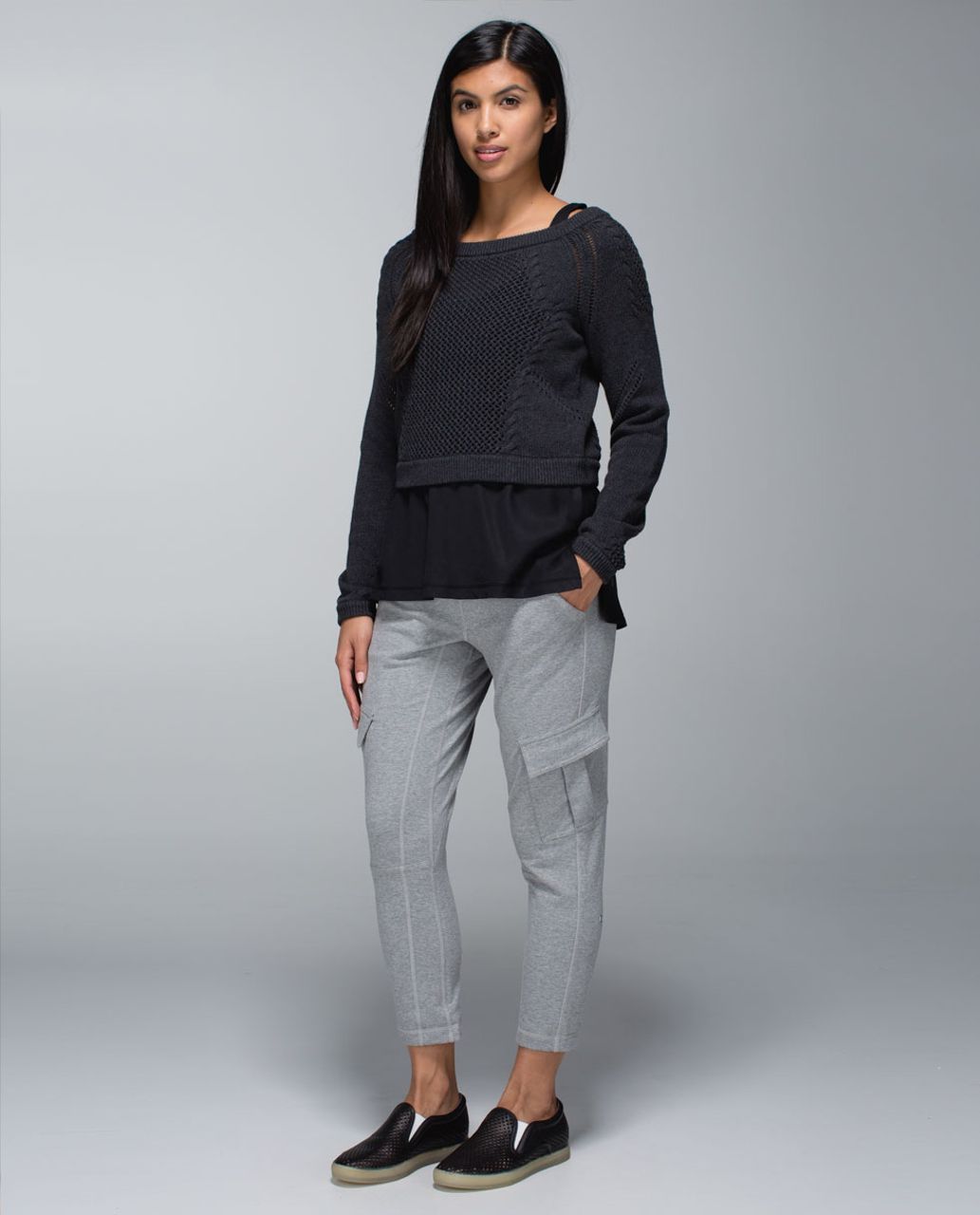 Lululemon Be Present Pullover - Heathered Black - lulu fanatics