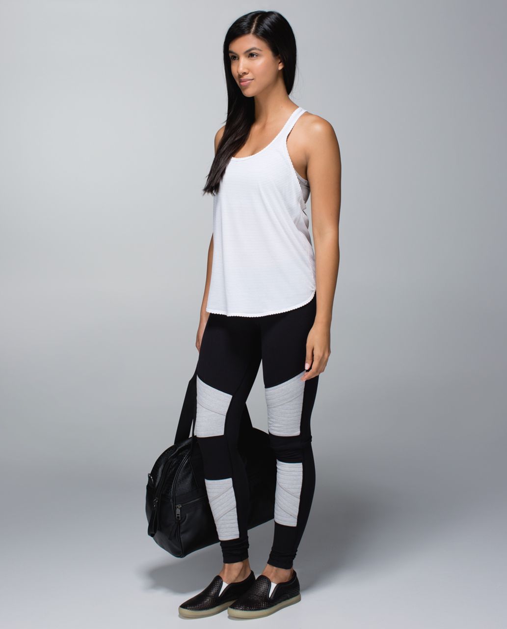 Lululemon 105 F Singlet *Silver - Heathered White