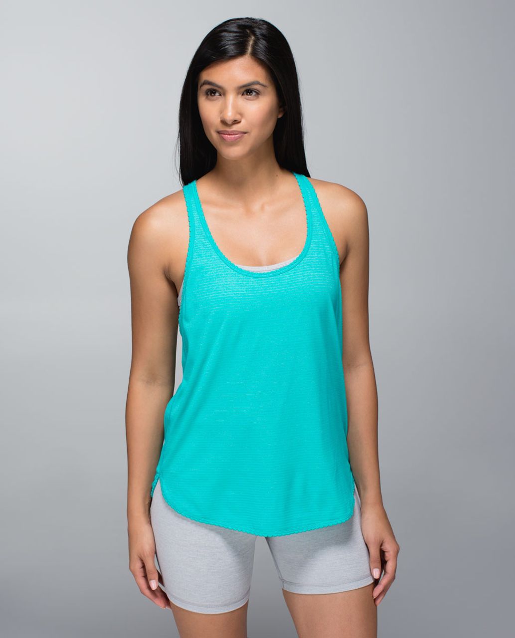 Lululemon 105 F Singlet *Silver - Heathered Blue Tropics