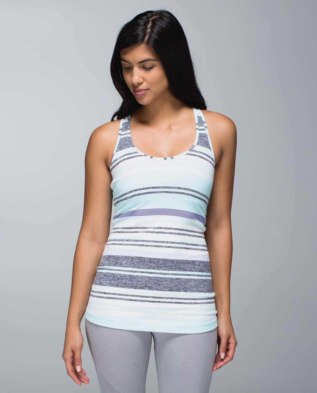 Lululemon Cool Racerback - Groovy Stripe Static Wave Cadet Blue